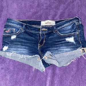 Hollister low rise distressed shorts
